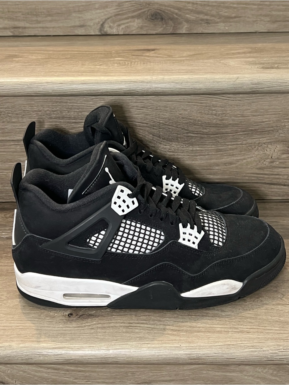 Mens Air Jordan 4 Retro - White Thunder